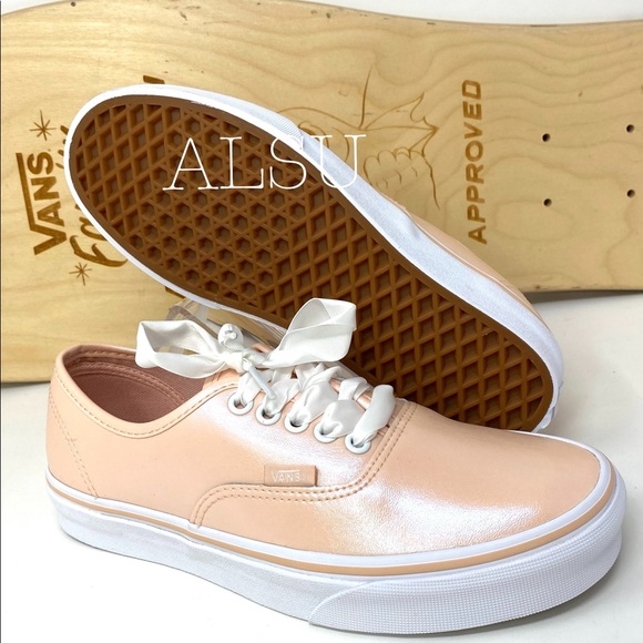 VANS Authentic Pearl Leather Cream Pink Women’s - Picture 4 of 11